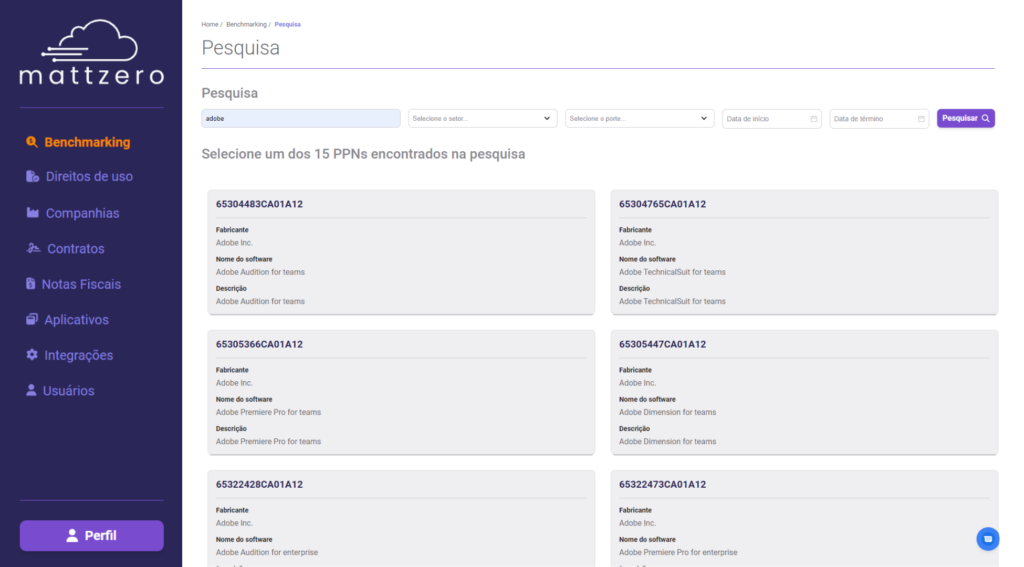 PPN Benchmarking buscas